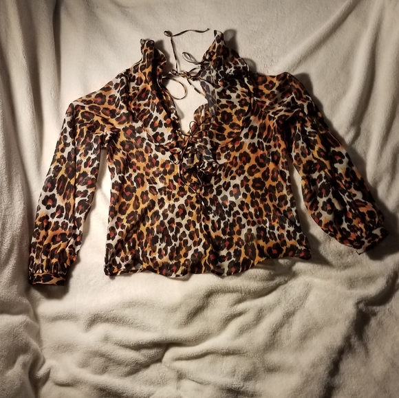 Topshop Leopard print blouse - Picture 2 of 7